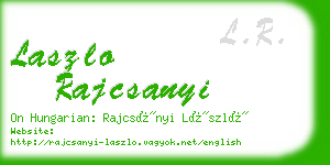 laszlo rajcsanyi business card
